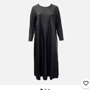 Faux leather dress